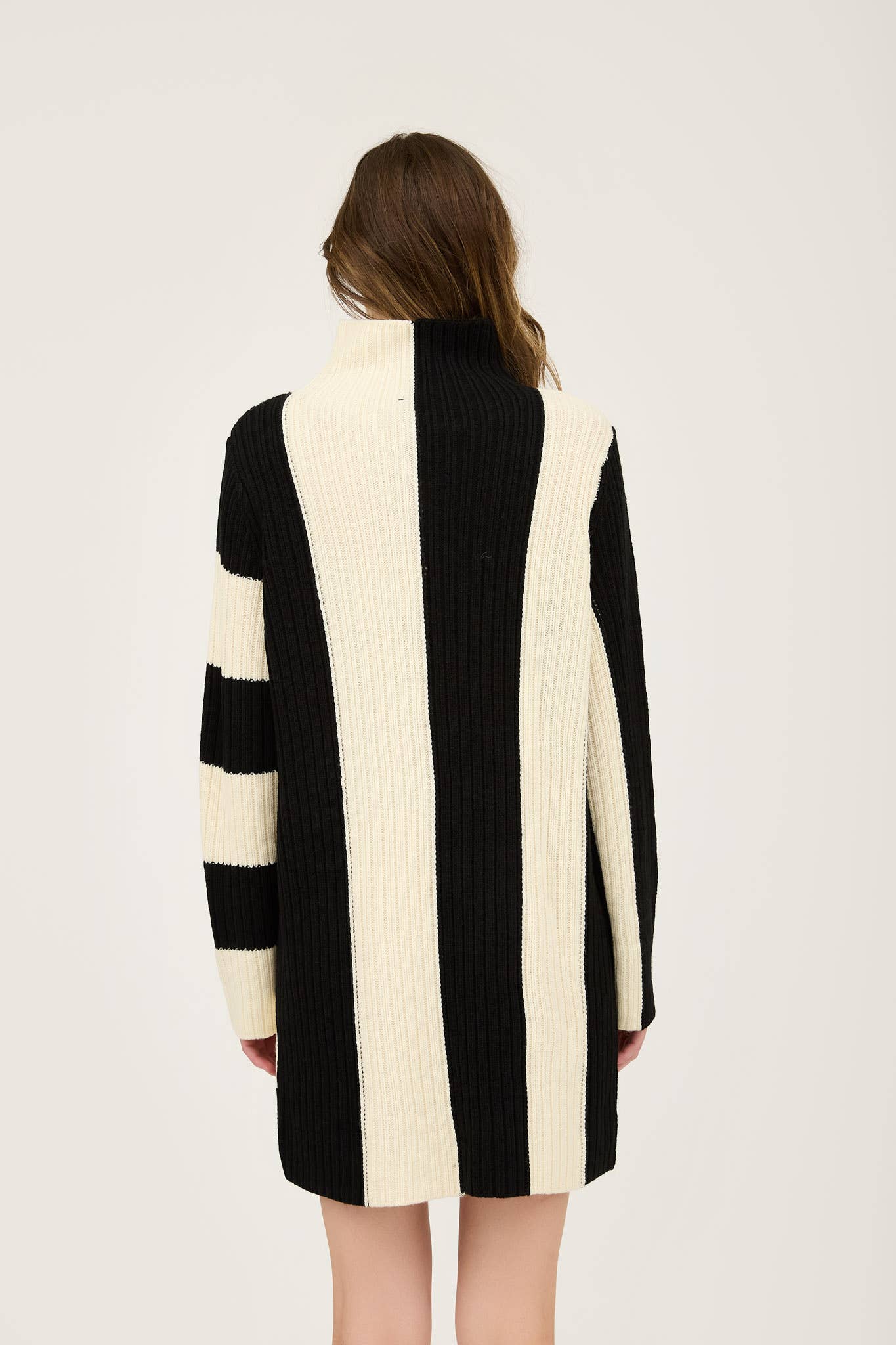 TWO TONE STRIPED MINI DRESS - The Elevated Hippie