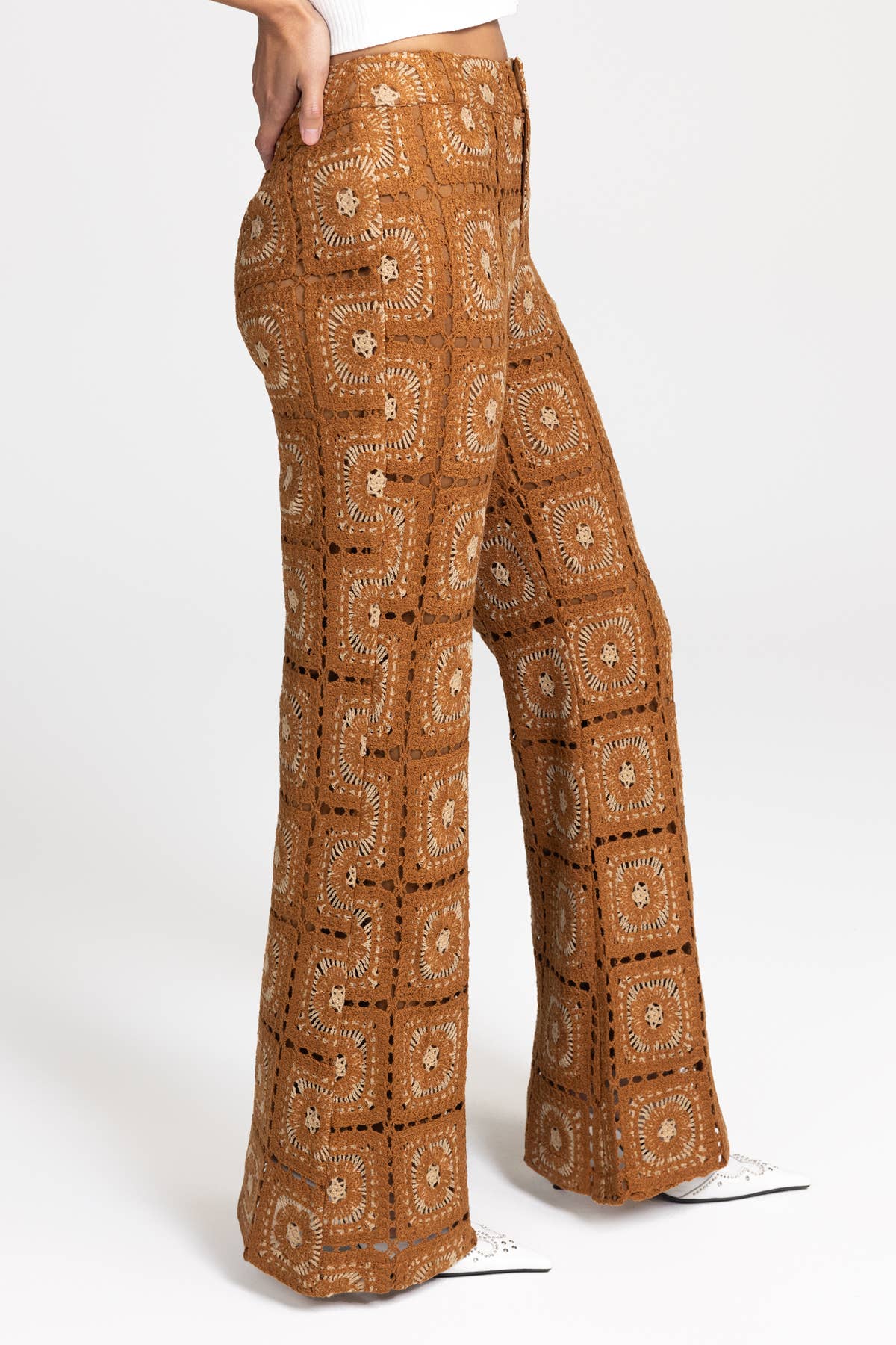 MP0249L- CROCHET PANTS - The Elevated Hippie