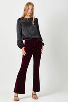 Velvet Flare Trousers - The Elevated Hippie