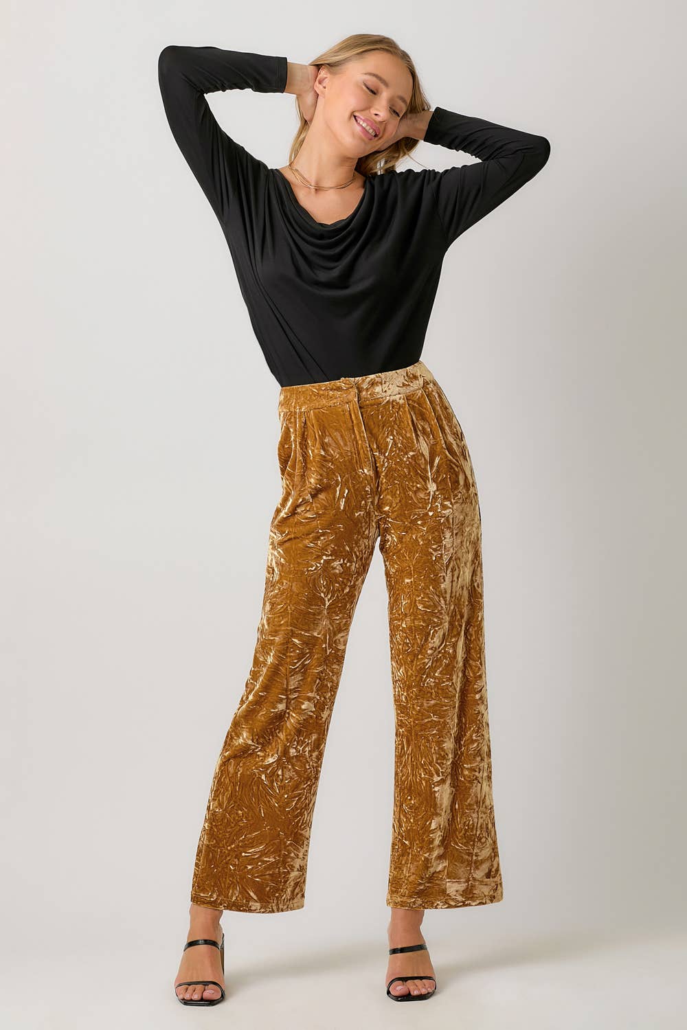 Crinkle Velvet Trousers - The Elevated Hippie