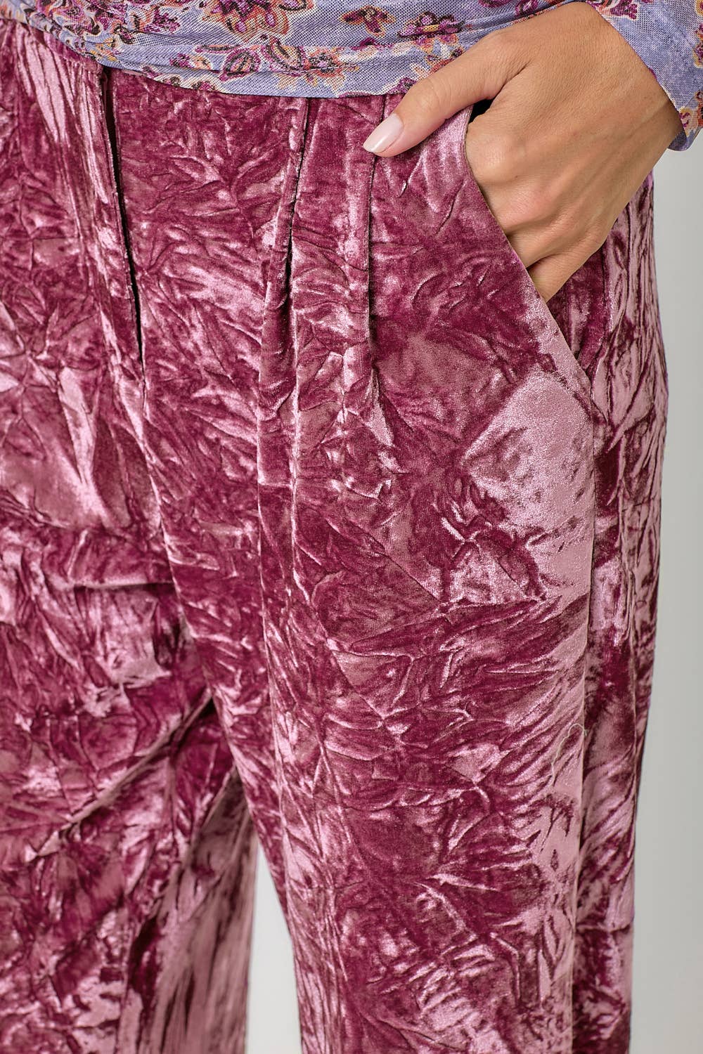 Crinkle Velvet Trousers - The Elevated Hippie