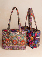 Natural Life Reversible Puffy Tote Bag - The Elevated Hippie