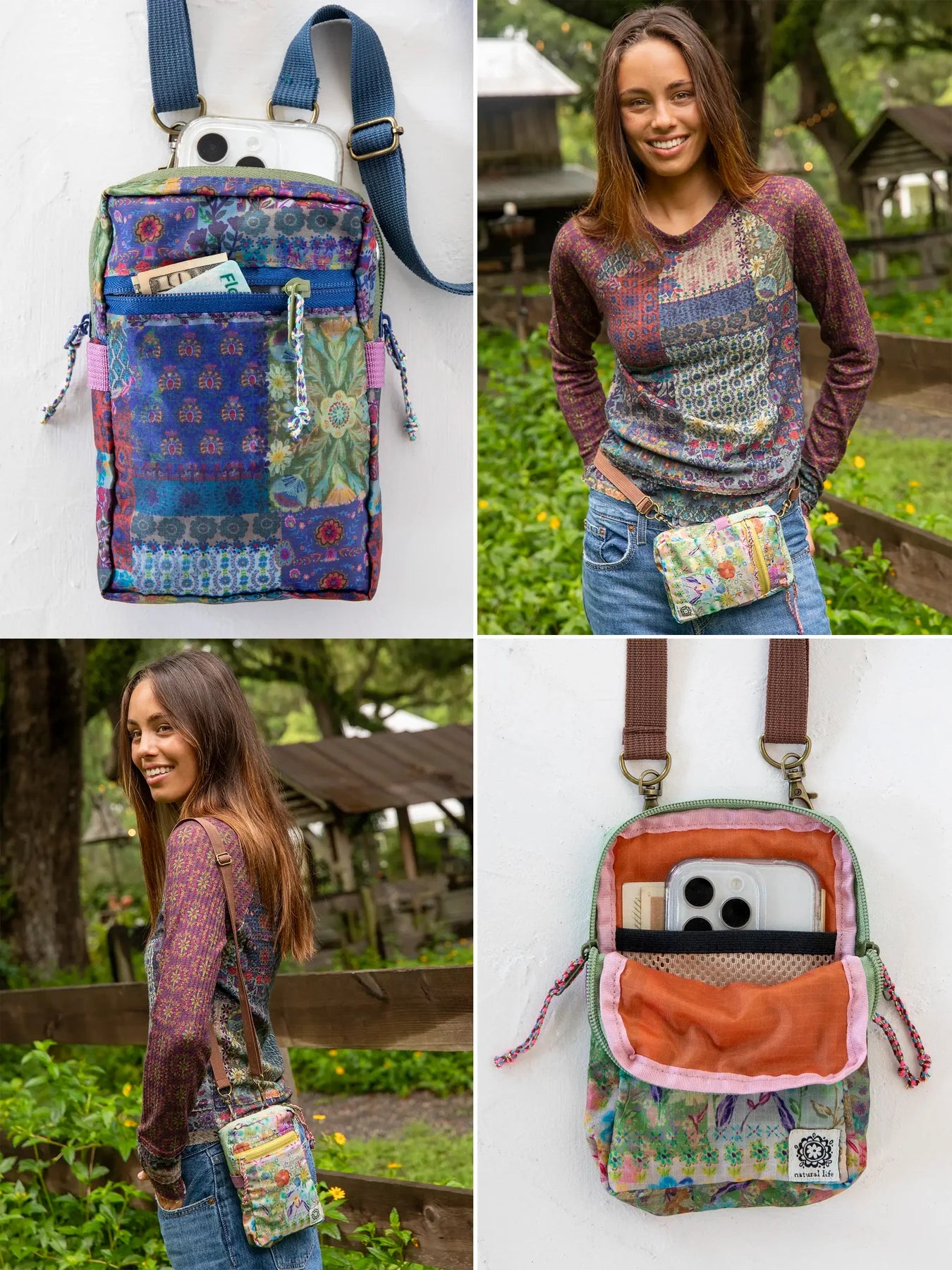 Natural Life 8 in 1 Pocket Crossbody Bag - The Elevated Hippie