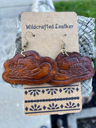 Leather Cowboy Hat Earrings