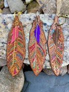 Leather Feather Keychain/Purse Charm