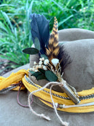 Back view of cactus vegan suede rancher hat