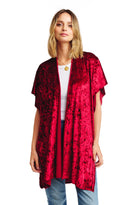 Crushed Velvet Open Front Kimono - The Elevated Hippie