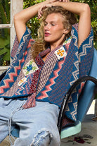 Sleeveless Poncho Paisley Sweater Aztec Hooded Cardigan - The Elevated Hippie