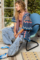 Sleeveless Poncho Paisley Sweater Aztec Hooded Cardigan - The Elevated Hippie