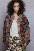 Vintage washed long sleeve button down plaid woven shirt - The Elevated Hippie