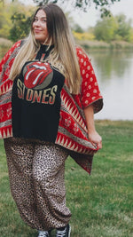 Upcycled Fabric Poncho Band / Graphic Tees
