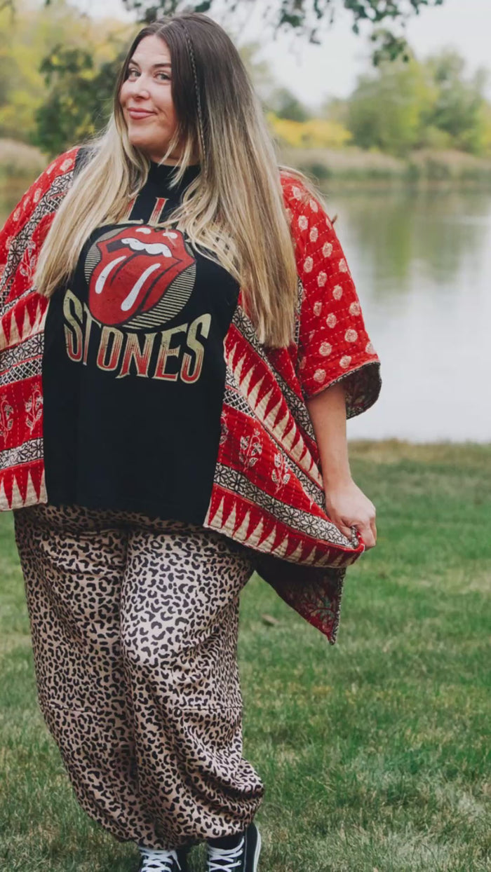Upcycled Fabric Poncho Band / Graphic Tees