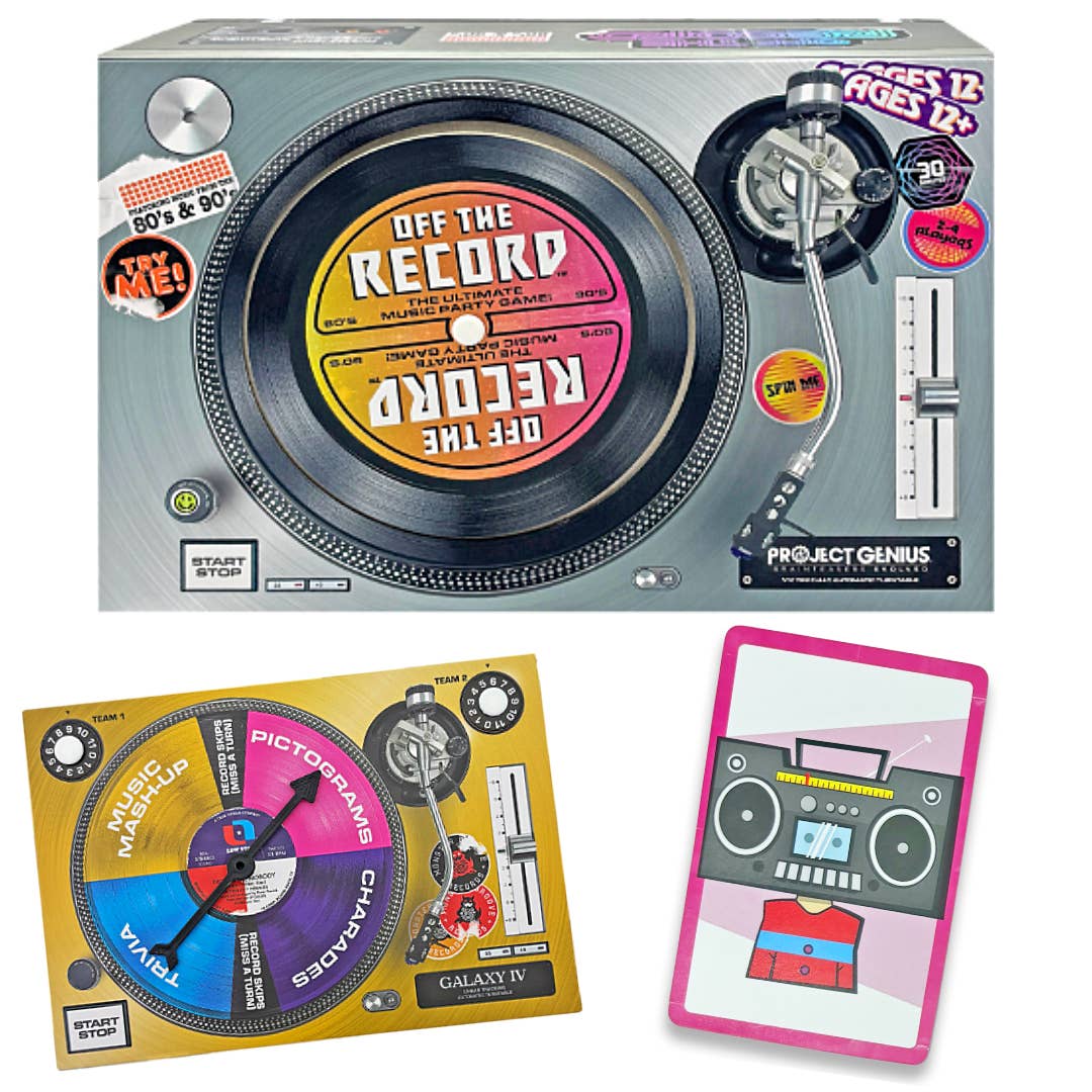 Off the Record - Retro Party Game for 80's & 90's Music Fans - The Elevated Hippie