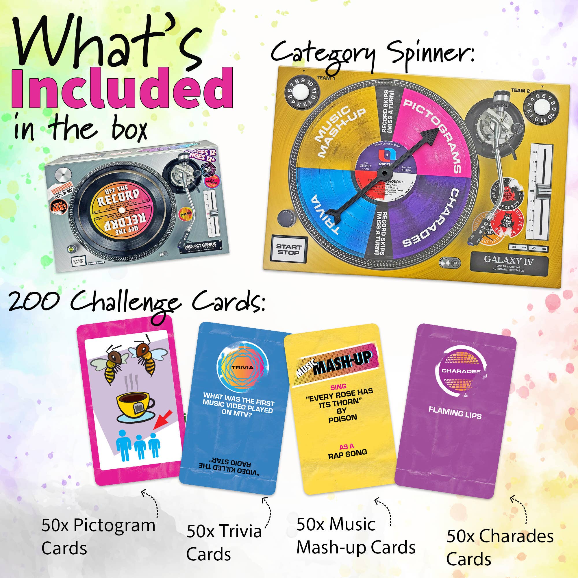 Off the Record - Retro Party Game for 80's & 90's Music Fans - The Elevated Hippie
