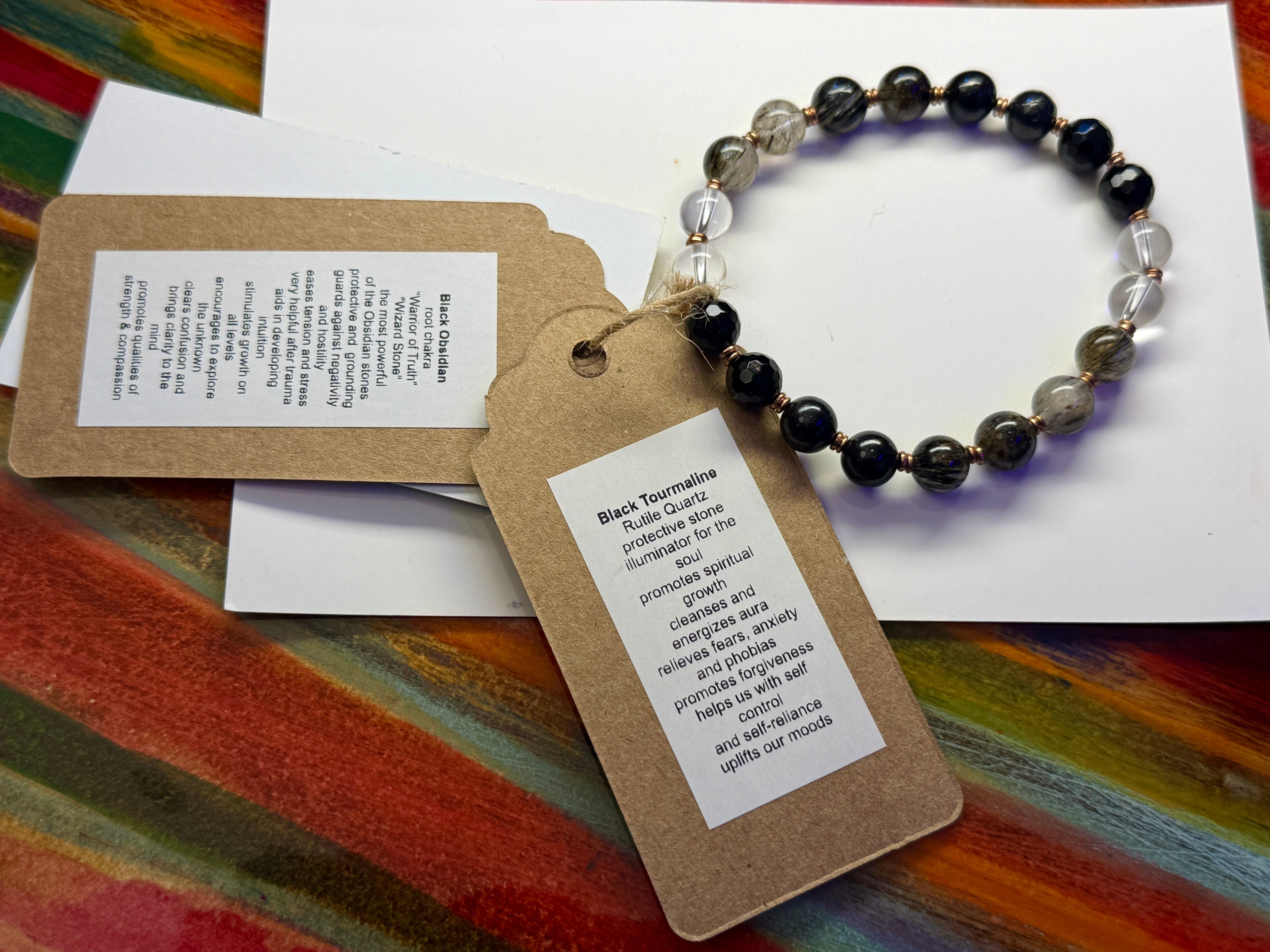 BLK TOURMALINE AND BLACK OBSIDIAN - The Elevated Hippie