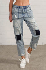 Raw Hem Patched Jeans – Slouchy, Soulful, and Worn-In Just Right - The Elevated Hippie
