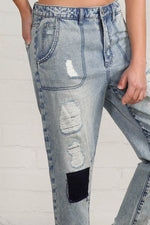 Raw Hem Patched Jeans – Slouchy, Soulful, and Worn-In Just Right - The Elevated Hippie