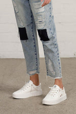 Raw Hem Patched Jeans – Slouchy, Soulful, and Worn-In Just Right - The Elevated Hippie