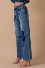 Relaxed Wide Leg Patchwork Jeans – Vintage Vibes with Boho Flair - The Elevated Hippie