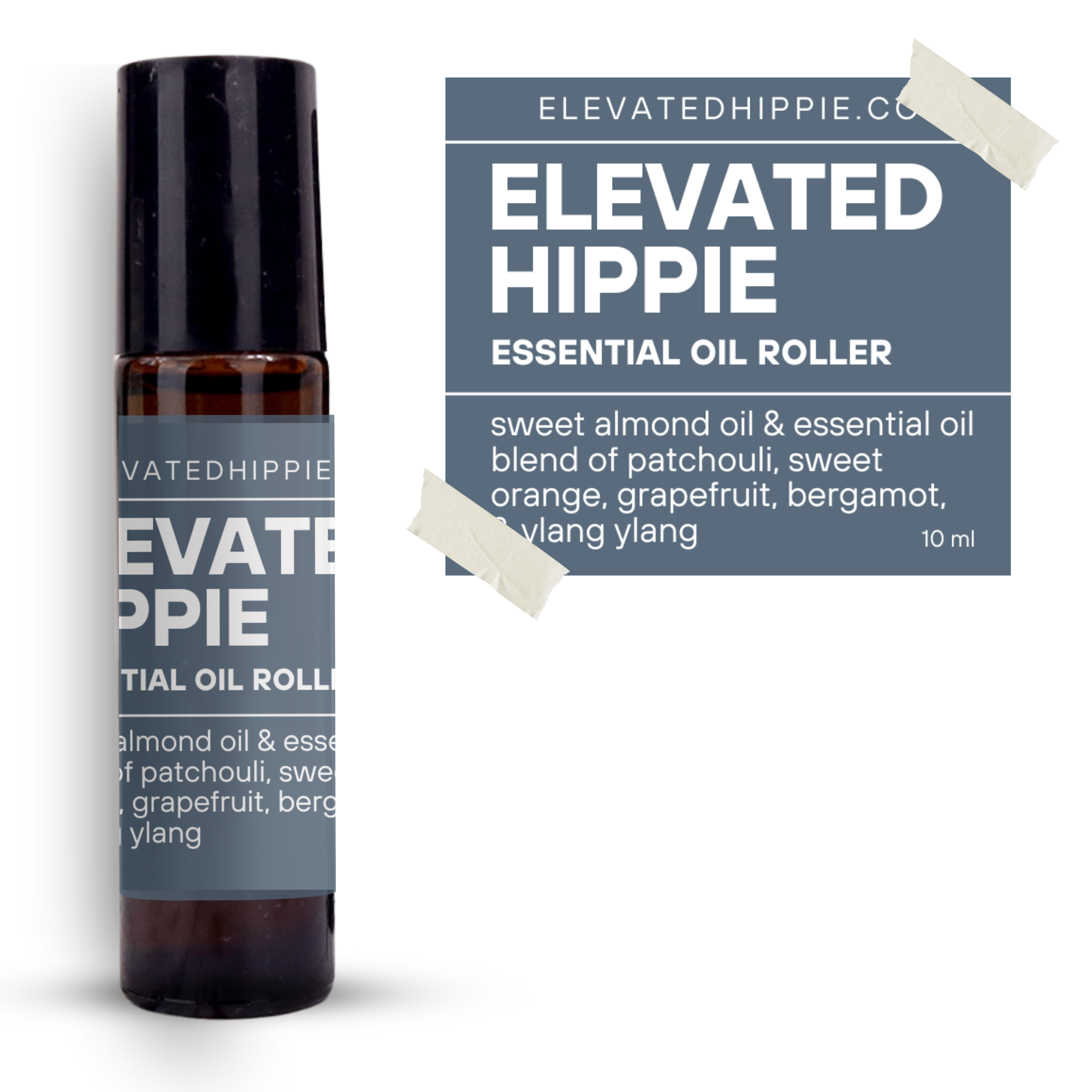 Elevated Hippie Essential Oil Roller – Patchouli, Citrus & Ylang Ylang (10ml) boho clothing, festival outfit, hippie style apparel | Elevated Hippie