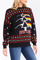 LONG SLEEVE Pink Floyd CHRISTMAS GRAPHIC PULLOVER SWEATER - The Elevated Hippie