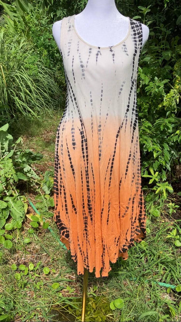 Rayon Crepe Tie-Dye Dress - The Elevated Hippie