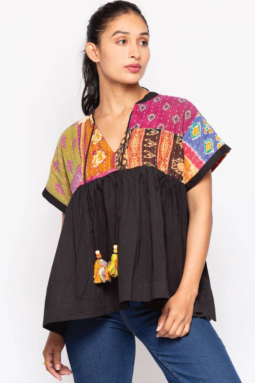 Cotton Kantha Tunic Top - The Elevated Hippie