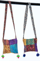 Silk Kantha Pom Pom Bag - The Elevated Hippie
