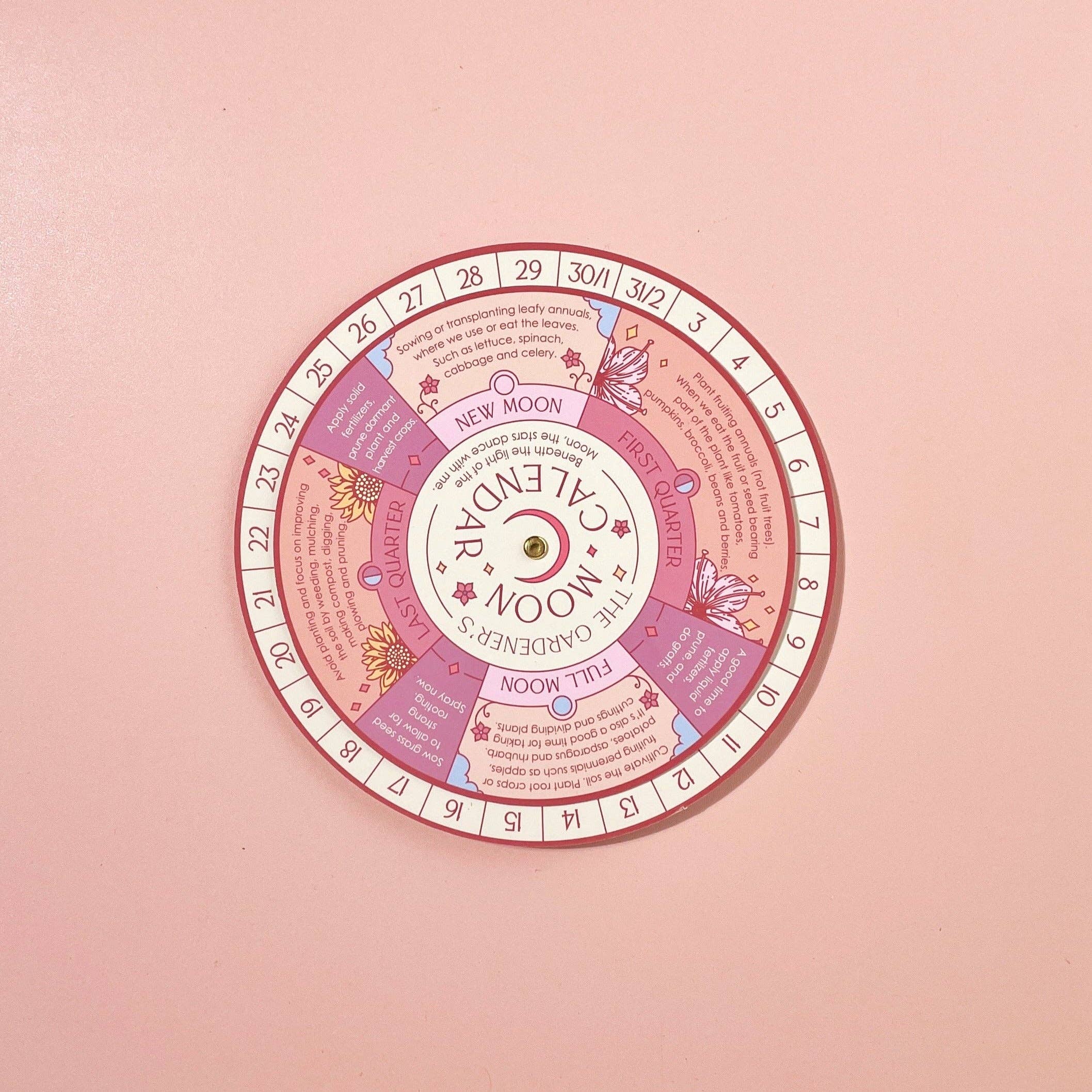 Moon Calendar Spinner Planting Guide - The Elevated Hippie
