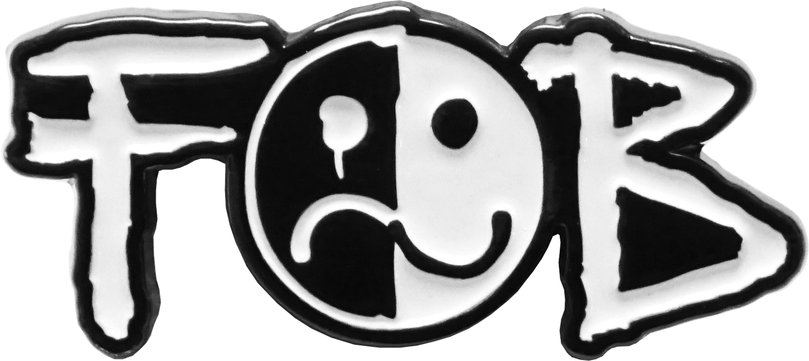 Enamel Pin - Fall Out Boy - Black And White Logo - The Elevated Hippie