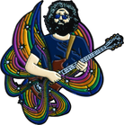 Enamel Pin - Jerry Garcia - Playing Guitar w/ Rainbow Swirls - The Elevated Hippie