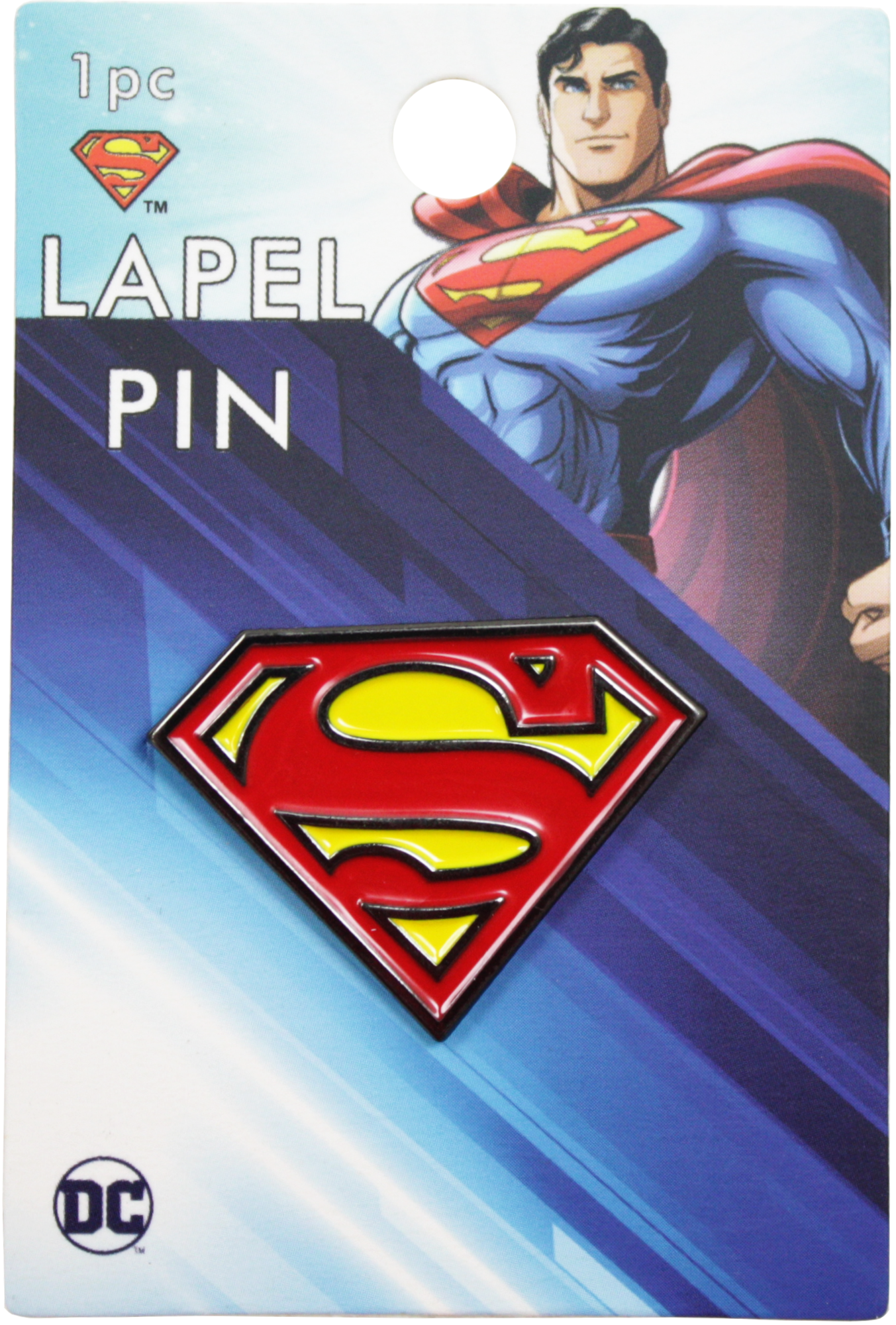 Enamel Pin - Superman - Classic Shield Logo - DC Comics - The Elevated Hippie