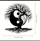 Handmade Metal Wall Sculpture-Ying Yang- Tree of Life - The Elevated Hippie