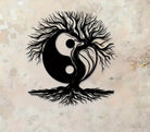 Handmade Metal Wall Sculpture-Ying Yang- Tree of Life - The Elevated Hippie