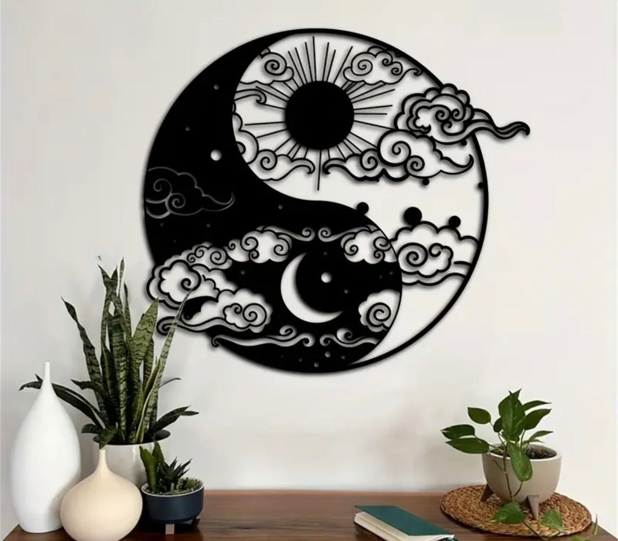 Iron Wall Art Ying and Yang Sky - The Elevated Hippie