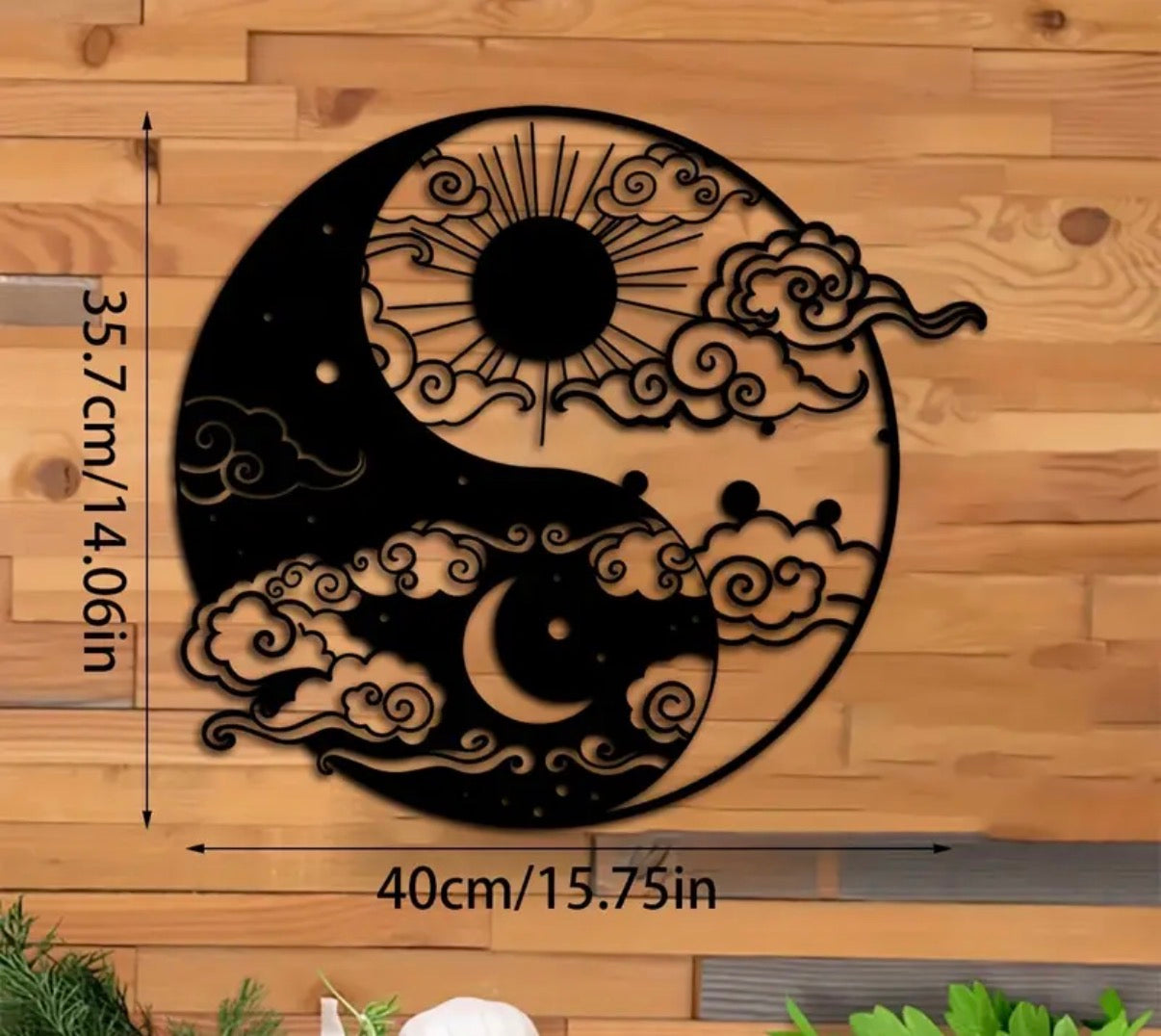 Iron Wall Art Ying and Yang Sky - The Elevated Hippie