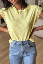 Lace Patchwork Boho T-Shirt 🌿 Cap Sleeve Cotton Tee | Romantic Vintage Top - The Elevated Hippie