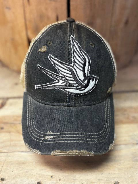 Sparrow Distressed Mesh Snapback Baseball Cap - The Elevated Hippie