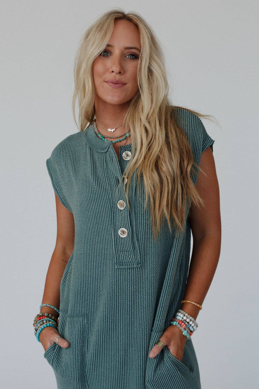 Madeline Textured Maxi Dress - Moss - The Elevated Hippie
