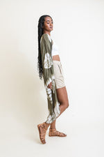 Tie-Dye Longline Kimono with Full Sleeves - The Elevated Hippie