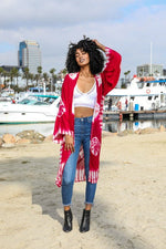 Tie-Dye Longline Kimono with Full Sleeves - The Elevated Hippie