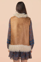 Sherpa Suede Boho Vest W/ Faux Fur - The Elevated Hippie