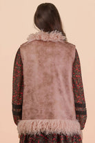 Sherpa Suede Boho Vest W/ Faux Fur - The Elevated Hippie