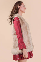 Sherpa Suede Boho Vest W/ Faux Fur - The Elevated Hippie