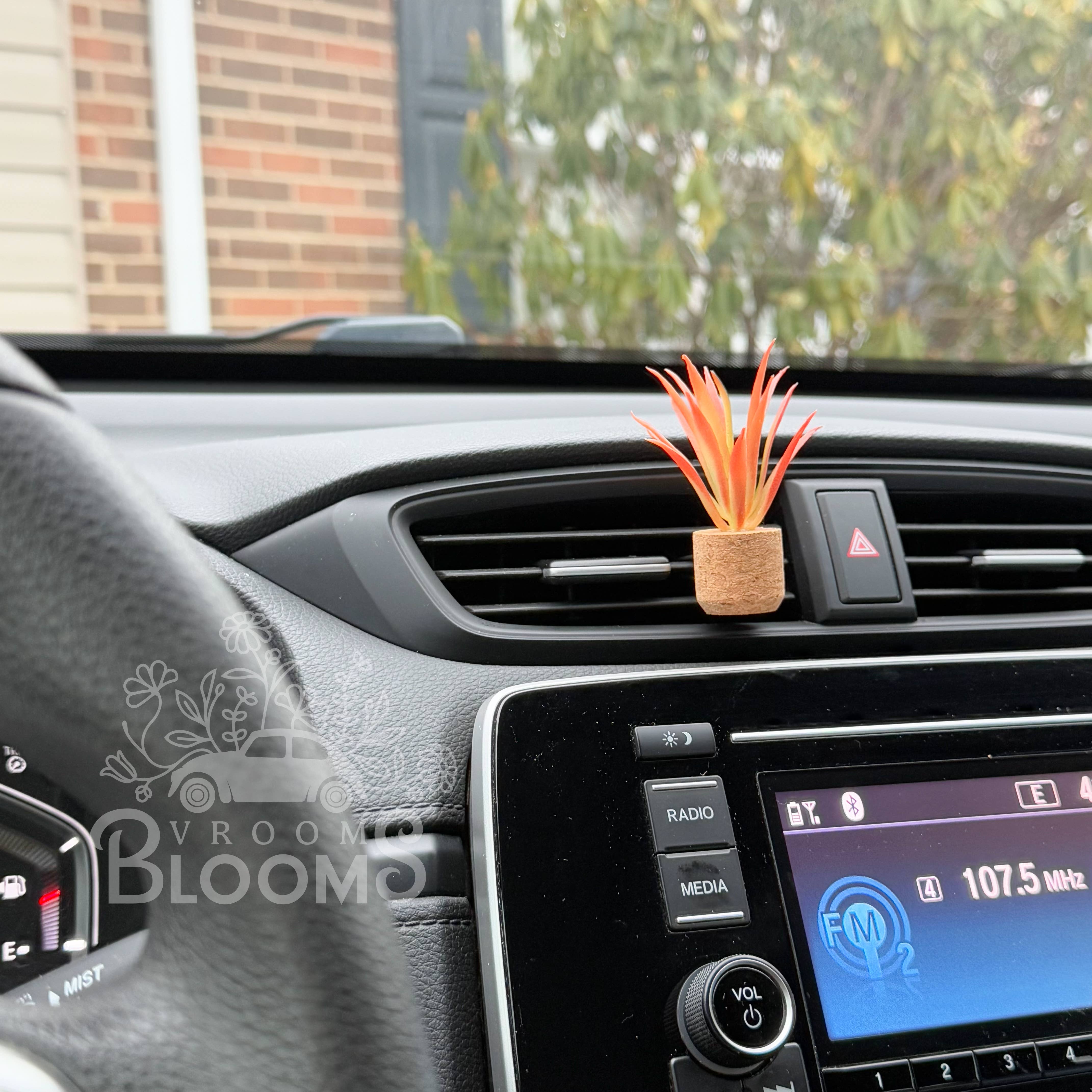Orange Spikey Plant Vent Clip Car Air Freshener (Reusable) - The Elevated Hippie