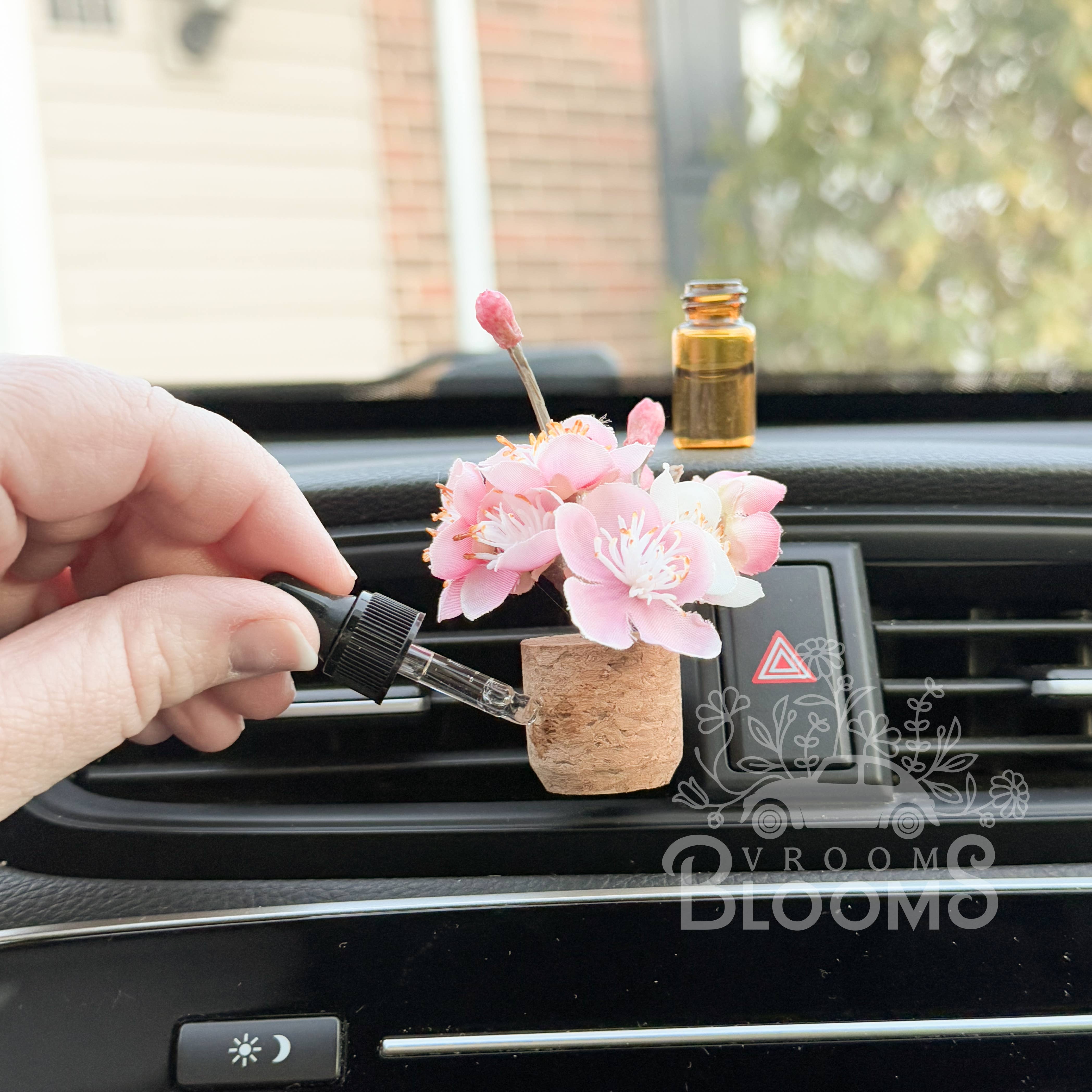 Pink Cherry Blossom Vent Clip Car Air Freshener (Reusable) - The Elevated Hippie