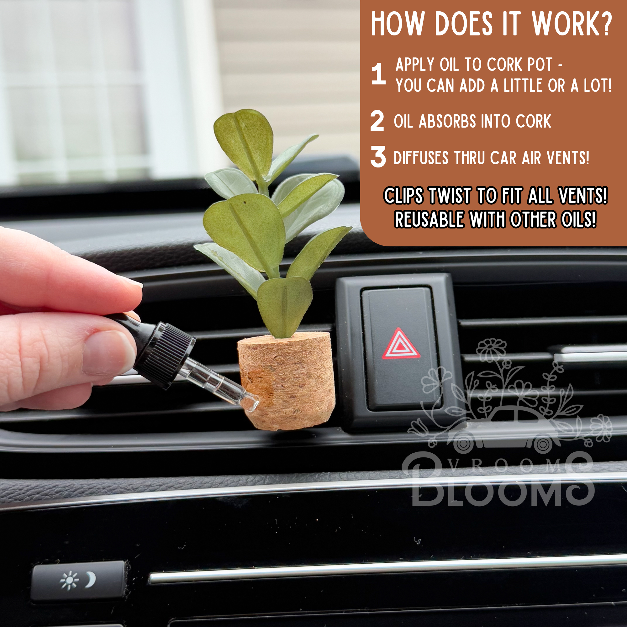 Purple Cherry Blossom Vent Clip Car Air Freshener (Reusable) - The Elevated Hippie