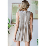 V-neck Puff Sleeve Denim Short Romper - The Elevated Hippie