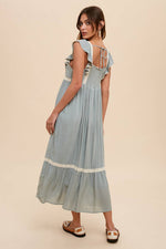 Women's Embroidered Lace Trim Apron Dress – Boho Style by Elevated Hippie - The Elevated Hippie