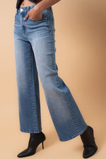 Women's High Rise Relaxed Wide Leg Jeans – Stretch Denim, Medium Wash - The Elevated Hippie